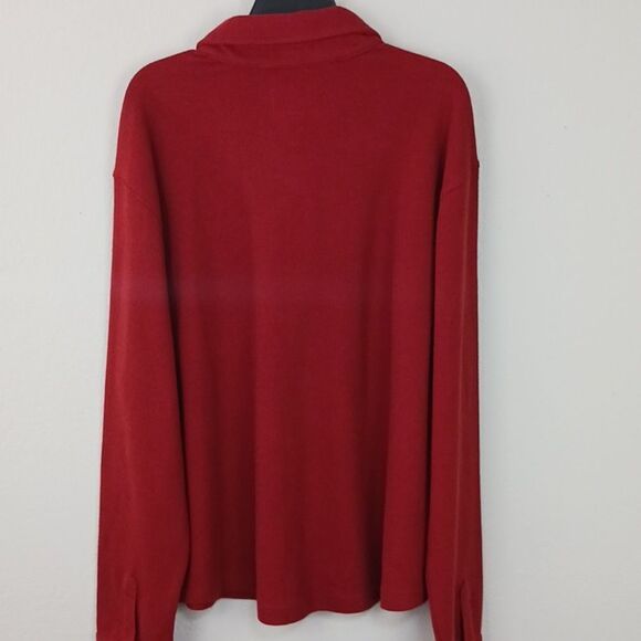 Good fellow & Co. Men's  knit button-down dark red normcore long-sleeve shirt XL - Picture 5 of 9